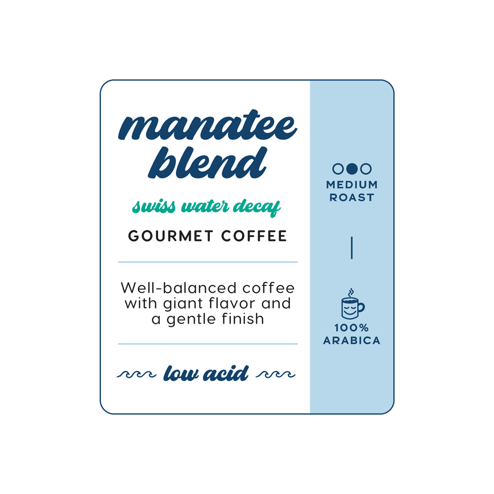 Manatee Blend Swiss Water® Decaf I Manatee Coffee