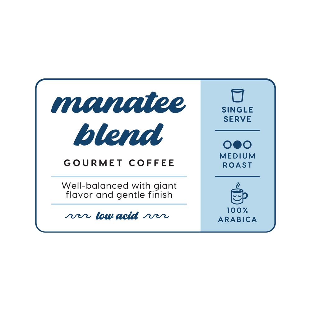 Manatee Blend Single Cup I Manatee Coffee