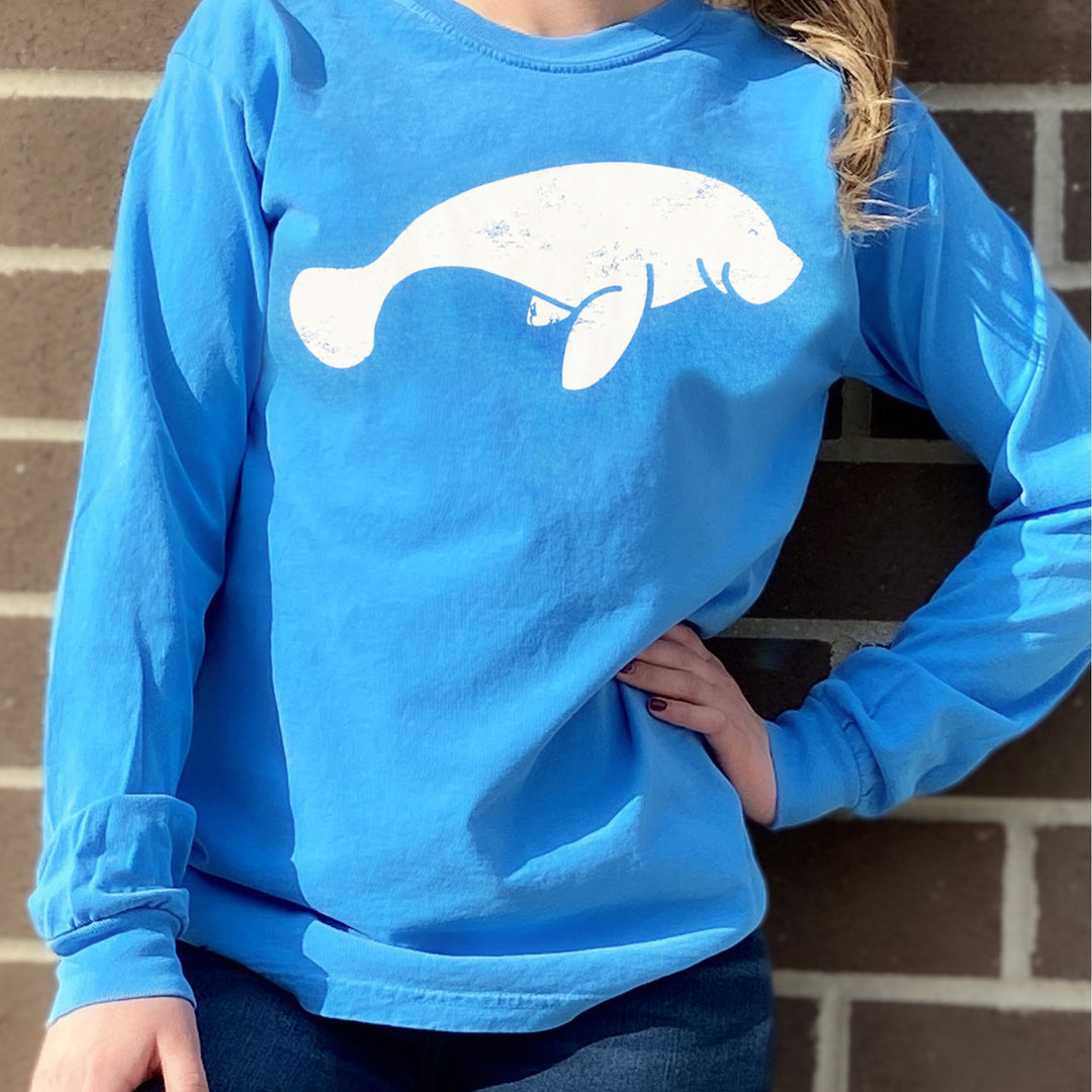 Manatee Long Sleeve Shirt I Manatee Coffee