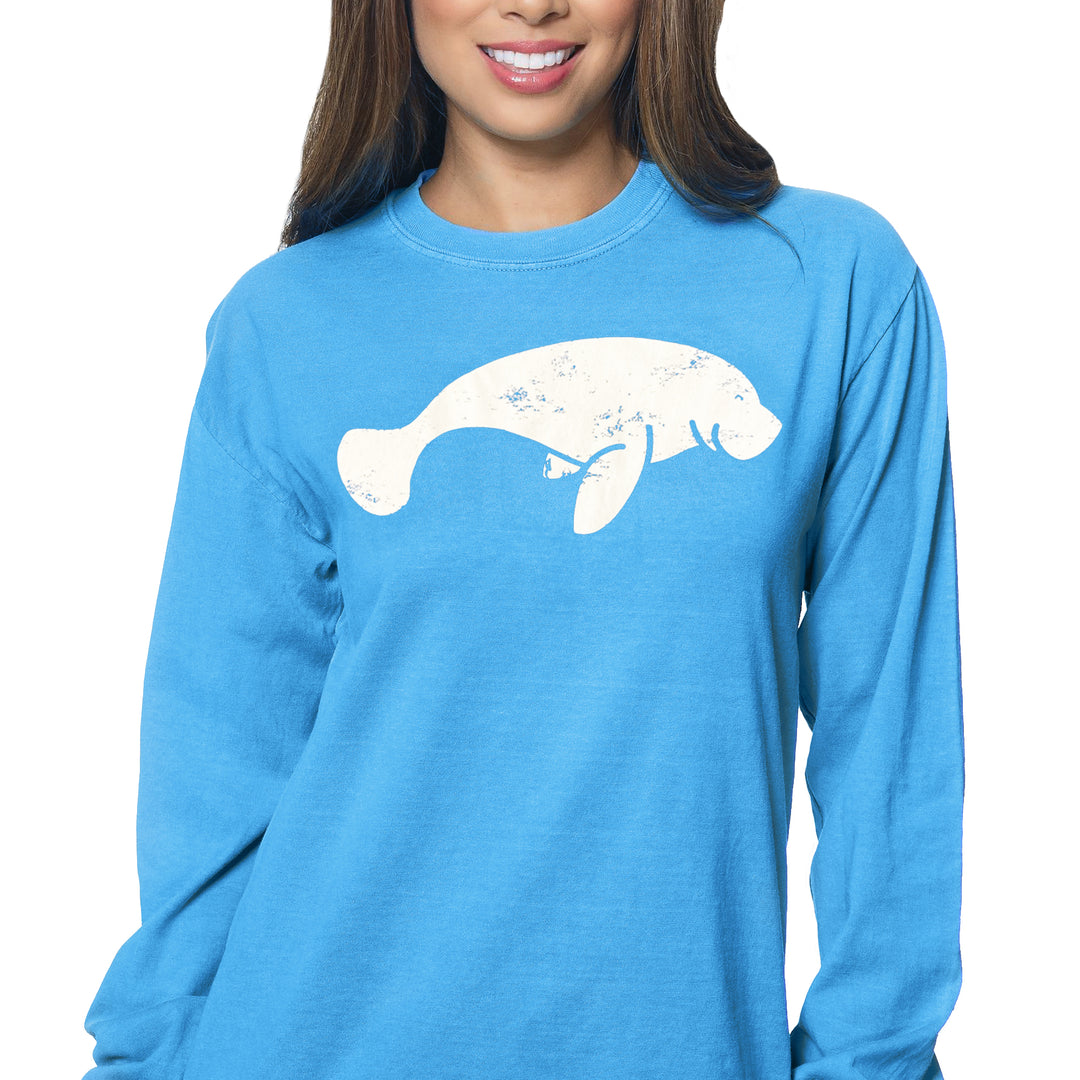 Manatee Long Sleeve Shirt I Manatee Coffee