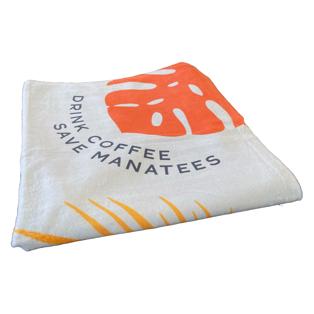 Microfiber Beach Towel I Manatee Coffee