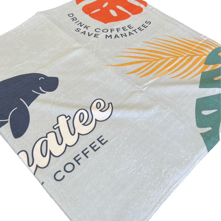 Microfiber Beach Towel I Manatee Coffee